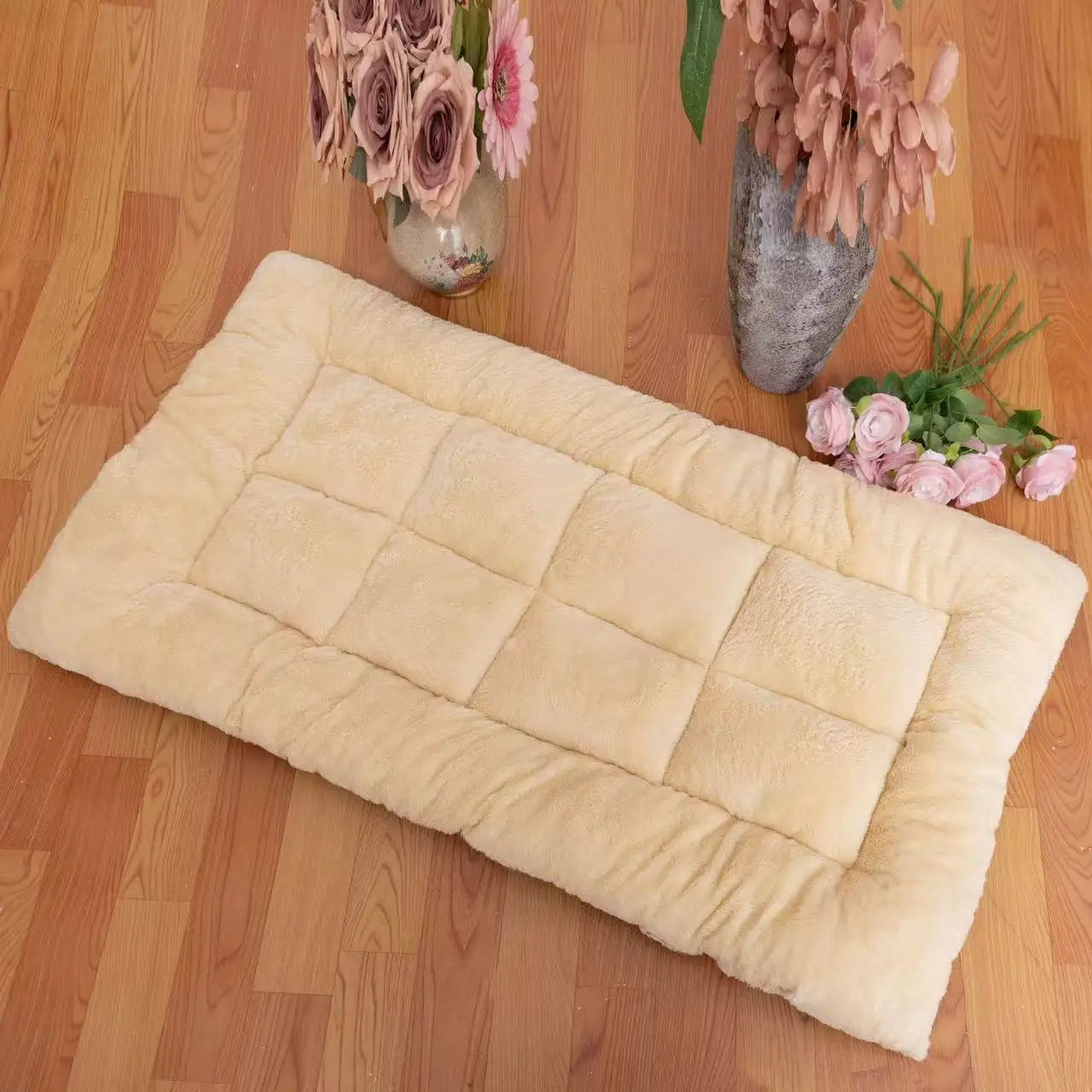 Extra Großes Plüsch Hundebett – Weiches Dickes Haustier Sofa Kissen Kaufschwan® Beige 60x120cm