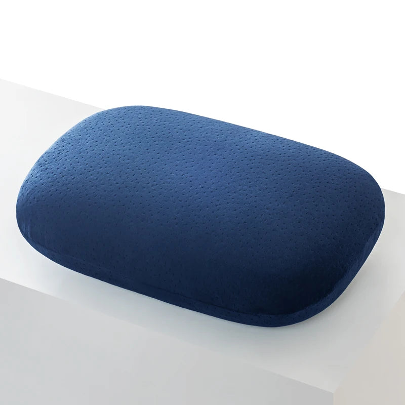 Multifunktionales Memory Foam Nackenkissen – Langsam Rückfederndes Reisekissen & Nap Pillow für Schlaf, Nackengesundheit & Massagekomfort Kaufschwan® Marineblau 34x24cm
