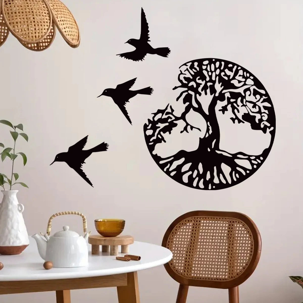 Metall Lebensbaum Wanddekoration – Eisen Outdoor Garten Kunst Anhänger Kaufschwan®