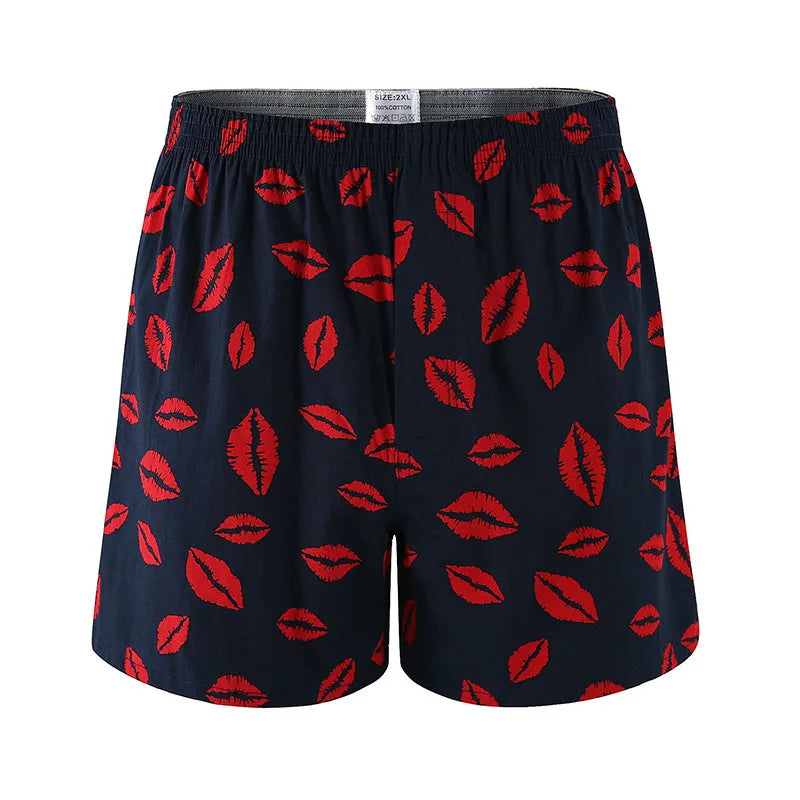 Herren Boxershorts Ananas & Zitronen Print | Baumwolle, Atmungsaktiv, Lockerer Schnitt, Schlaf- & Homewear Kaufschwan® Design 5 S