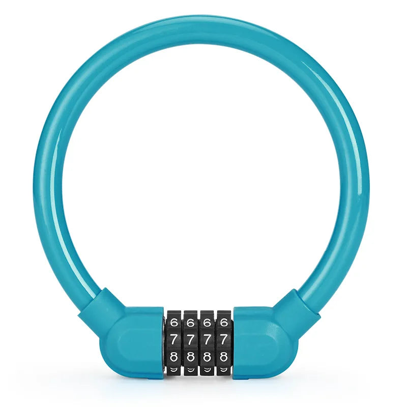 Tragbares 4-stelliges Fahrrad Kombinationsschloss – Ultraleichtes Anti-Diebstahl Code Schloss | Explosionssicheres Mountainbike Sicherheitszubehör Kaufschwan® Blau