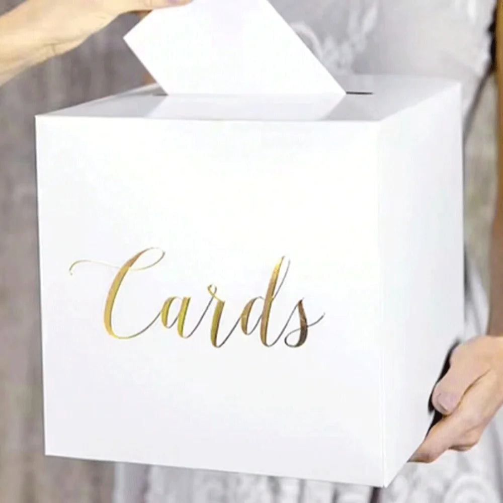 Elegante Hochzeits Kartenbox – Geschenkbox für Glückwünsche und Karten Kaufschwan®