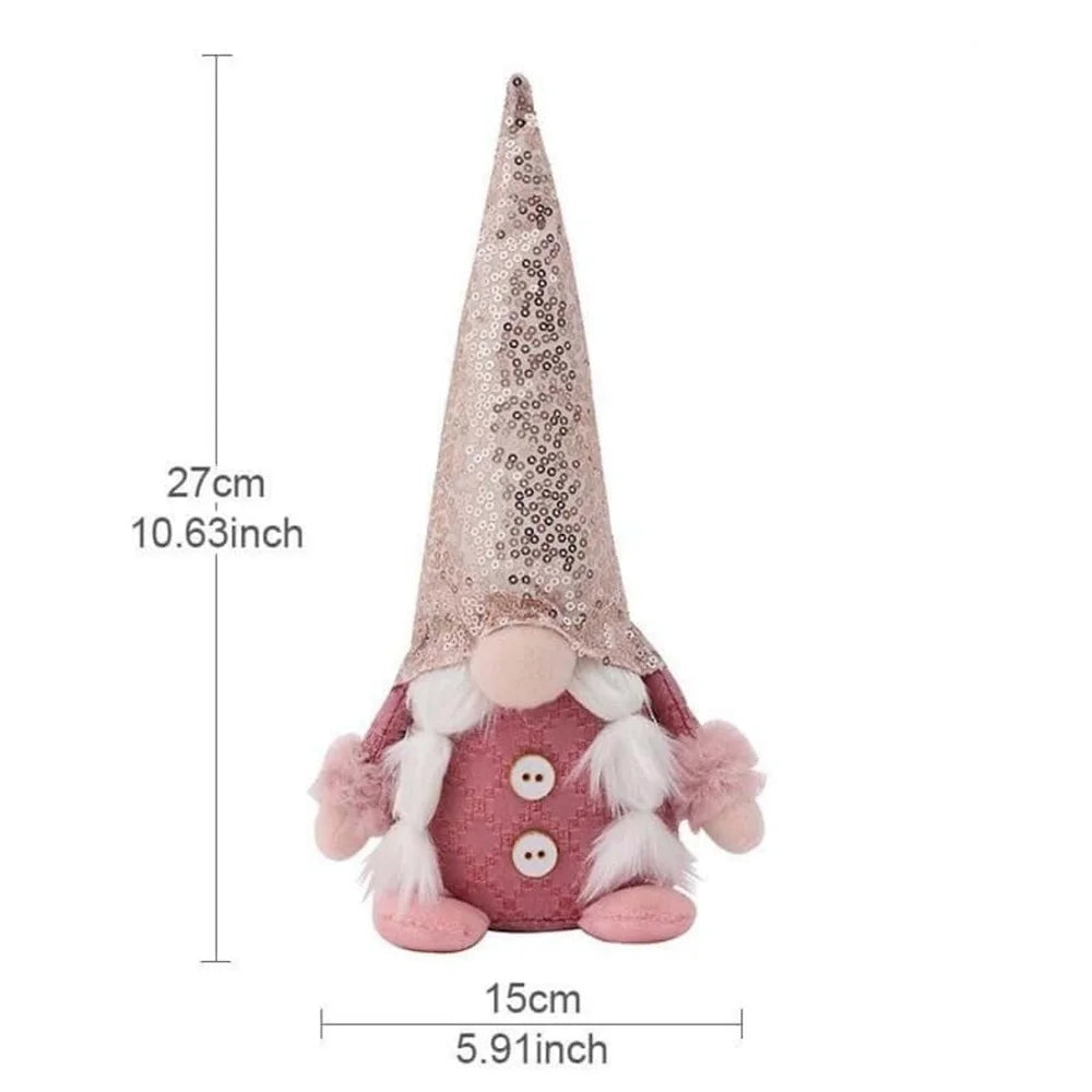 Weihnachten Wichtel – Glitzernde Plüschfigur | Einzigartige Weihnachtsdeko für Festliche Atmosphäre