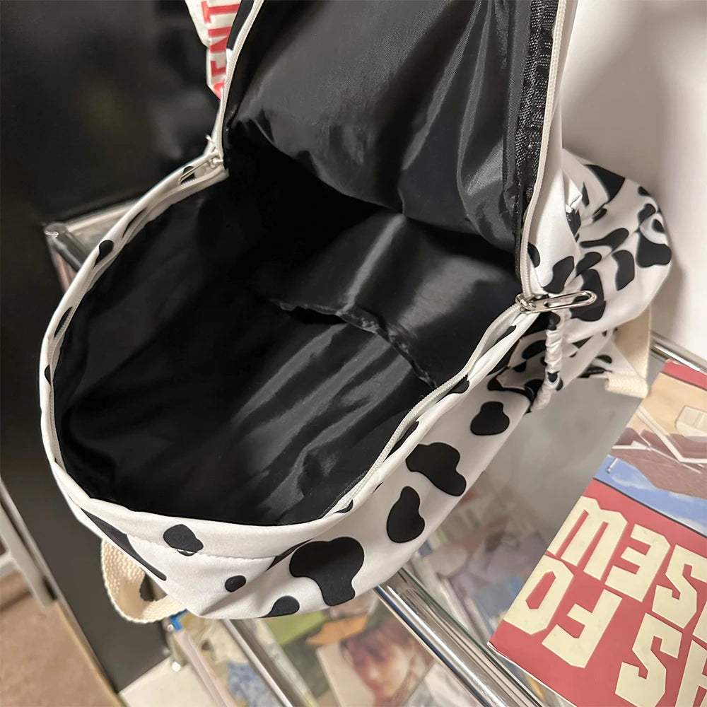 Rucksack mit Kuhmuster für Damen | Leichter & Vielseitiger Studenten-Rucksack | Gymnasium & Alltag Kaufschwan®