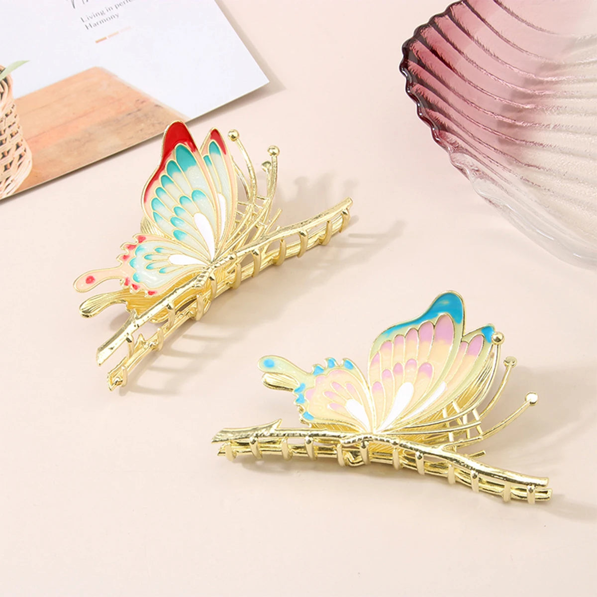 Elegante 10cm Metall Schmetterling Haarklammer – Langlebige Haarklammer für Damen Kaufschwan®