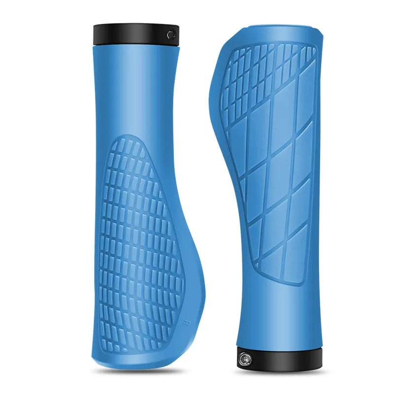 1 Paar Fahrrad Lenkergriffe – Stoßdämpfende Ergonomische Lock-On MTB Griffe für Mountainbikes & Rennräder Kaufschwan® Blau