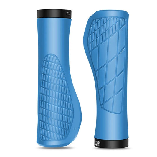 1 Paar Fahrrad Lenkergriffe – Stoßdämpfende Ergonomische Lock-On MTB Griffe für Mountainbikes & Rennräder Kaufschwan® Blau