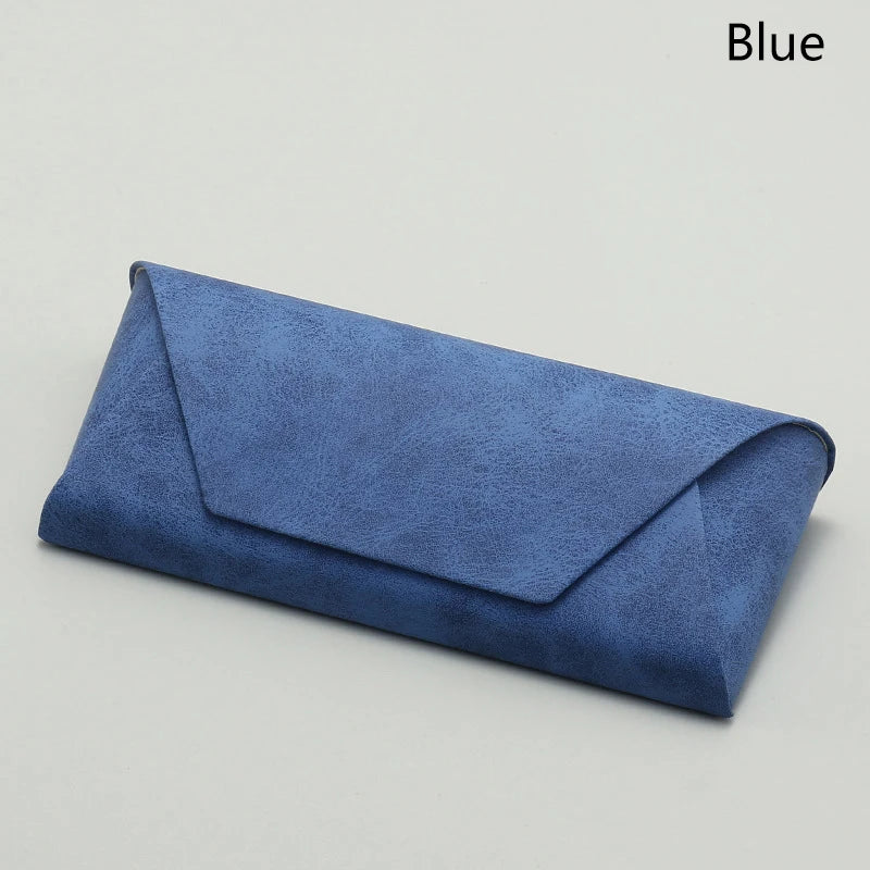 Tragbare PU Leder Brillentasche – Weiches Sonnenbrillen Etui Organizer für Damen und Herren Kaufschwan® Blau