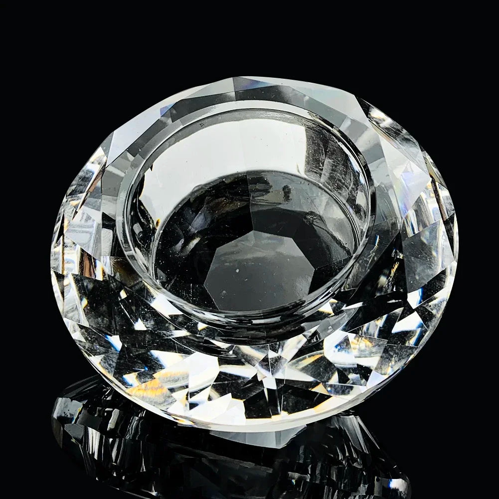 Nordischer Glas Kristall Kerzenhalter – Wachsbecher für Aromatherapie, Hochzeitsdekoration & Tischdekoration Kaufschwan®