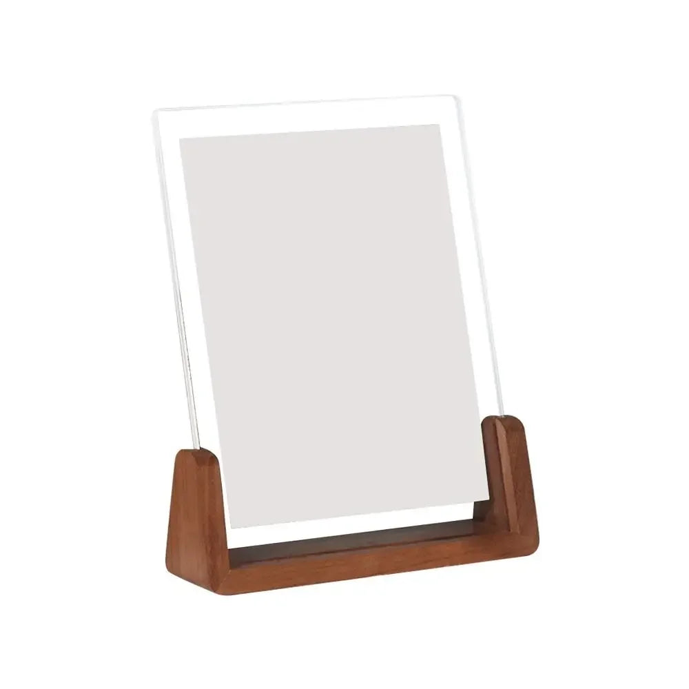 Walnuss / Buche Kreativer Acryl U Form Bilderrahmen – Transparenter Holz Desktop Fotorahmen Kaufschwan® 10.2x15.2cm-A1