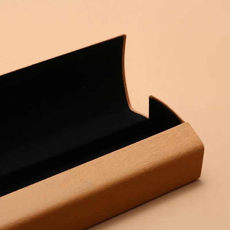 Brillenetui Holzoptik Klappdesign – Anti-Druck Schutzbox für Lese- und Sehbrillen Kaufschwan®