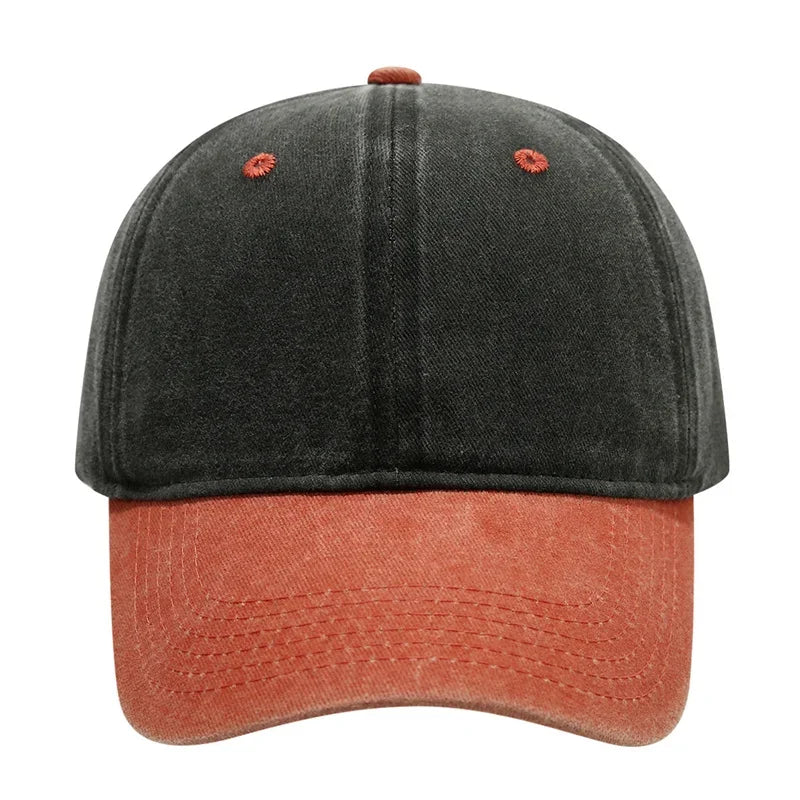 Vintage Washed Baseballkappe | Herren & Damen Farblich Abgestimmte Sonnenkappe | Lässige Snapback Hip Hop Kappe für Frühling & Sommer Kaufschwan®
