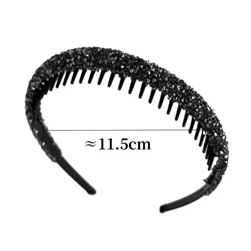 Eleganter Strass-Haarreif mit Antirutsch-Design – Kristall-Haarreif für Damen | Modisches Haaraccessoire Kaufschwan®