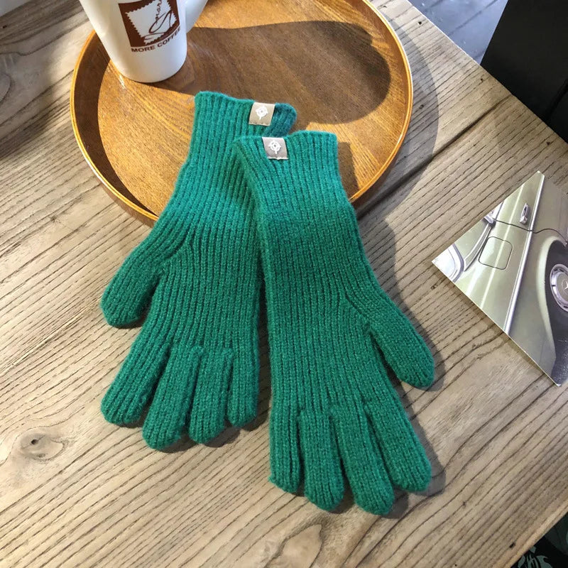 Damen Fashion Touchscreen Strickhandschuhe – Warme Flauschige Winterhandschuhe | Alltag, Arbeit & Outdoor Kaufschwan® Grün Einheitsgröße