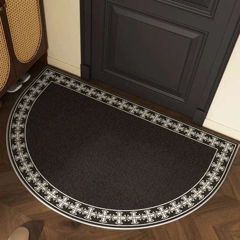 Halbkreis-Fußmatte – Rutschfeste Türmatte für Innen & Außen, Dekorativer Teppich für Eingangsbereich und Wohnzimmer Kaufschwan® Style 10 50x80cm 20x31inch