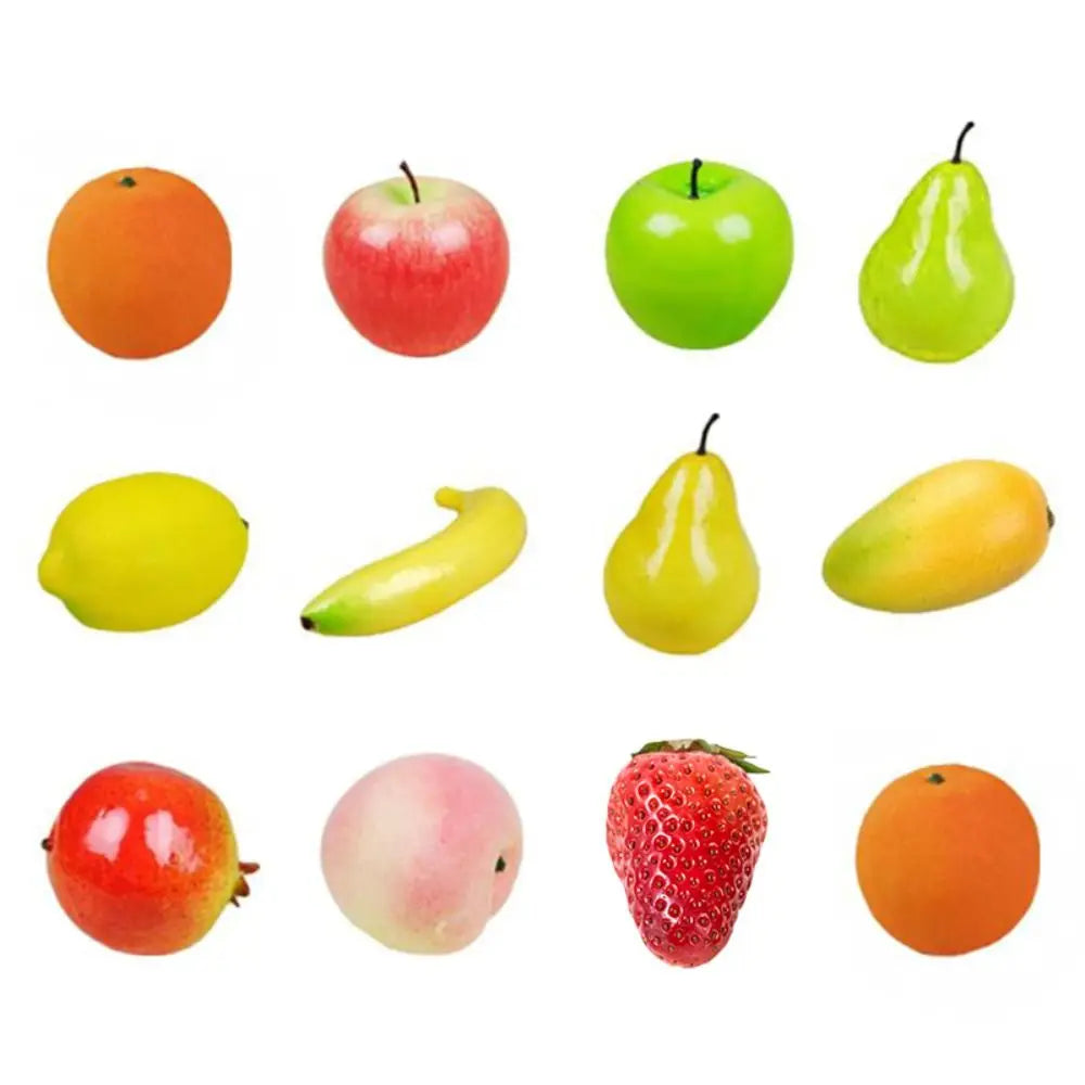 Hochwertiges Lebensmittelmodell als Tischdekoration – Simulierte Künstliche Früchte mit Apfel, Pfirsich, Zitrone & Orange Kaufschwan® Früchte