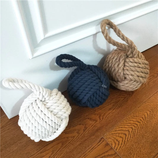 Türstopper im Mediterranen Stil – Dekorativer Seilball Türhalter | Kreatives Rustikales Design für Zuhause, Restaurants & Bars Kaufschwan®