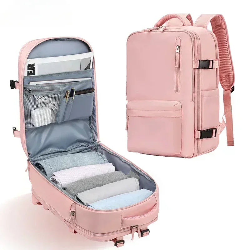 Handgepäck Rucksack | Laptop-Rucksack für Flugreisen | Schul- & Arbeitstasche Kaufschwan® Rosa