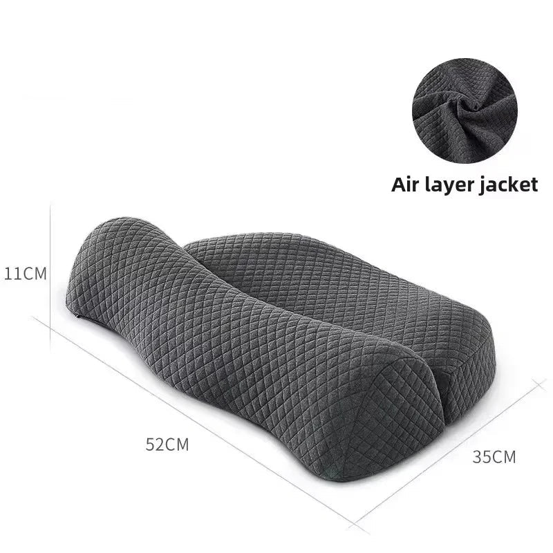 Cervical Memory Foam Konturkissen – Ergonomisches Orthopädisches Nackenkissen für Seiten-, Rücken- & Bauchschläfer Kaufschwan® Grau 52x35x11cm
