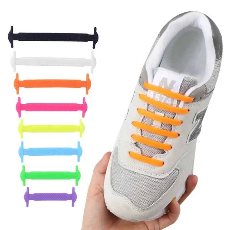 16 Stück Silikon Elastische Schnürsenkel – T-förmige No-Tie Laces | Unisex Mode Schuhbänder für Sneaker & Freizeitschuhe Kaufschwan®