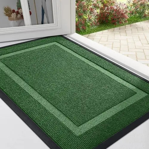 Hochwertige Flache Rutschfeste Eingangsmatte – Teppich für Innenbereich, Küche & Haustür Kaufschwan® Grün 61x119.5cm