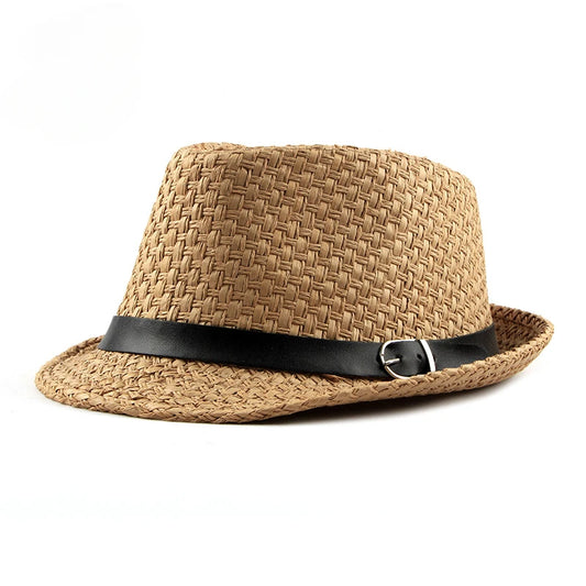 Jazz Hut – Einfacher Strohhut für Damen & Herren, Sommer Sonnenhut, atmungsaktiv Kaufschwan® Khaki