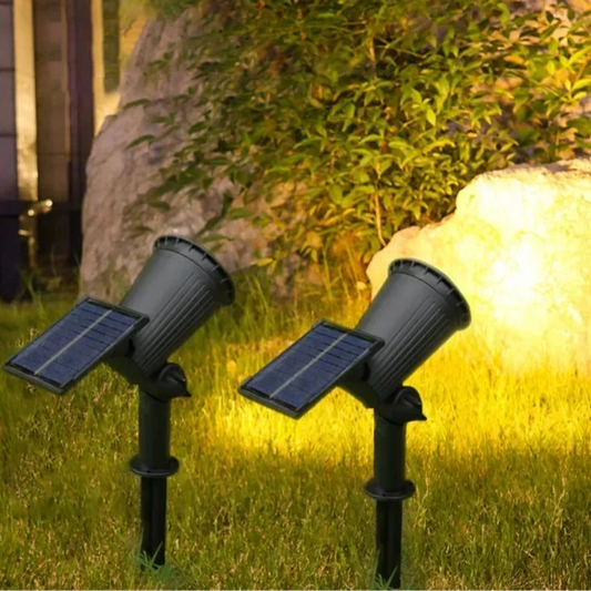 9 LEDs Solar-Strahler – IP65 Wasserdicht, Helligkeit Einstellbar, Außenbeleuchtung für Garten, Hof, Einfahrt & Terrasse Kaufschwan® Warm 1 Stück
