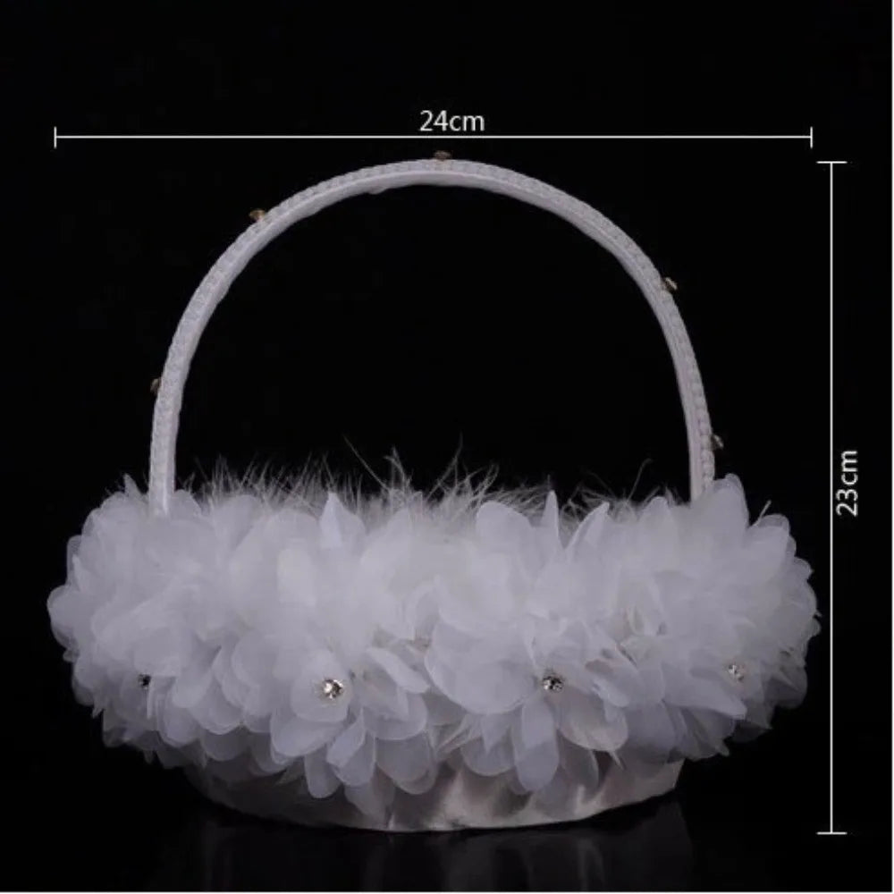 Western Stil Blumenkorb – Handgehaltener Hochzeitskorb für Braut Kaufschwan®