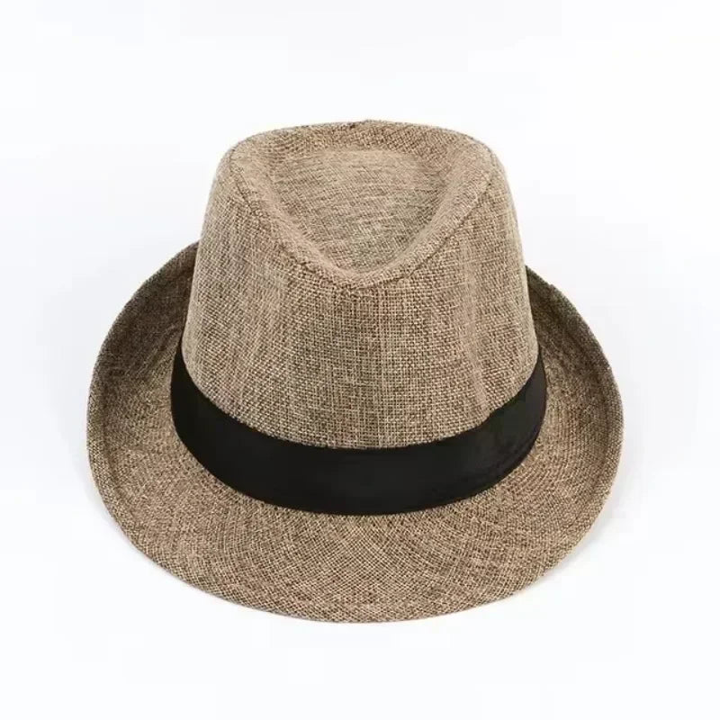 Herren Baumwoll-Leinen Hut – Jazzhut, Englischer Gentleman Hut, Vielseitig & Modisch Kaufschwan®