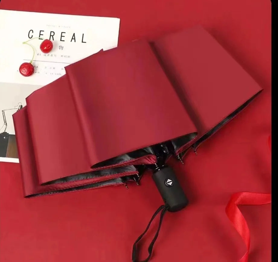 Automatischer Regen- & Sonnenschirm – Winddichter 3-Fach Faltbarer UV-Schutzschirm mit Auto-Öffnung/Schließung (8 Streben)