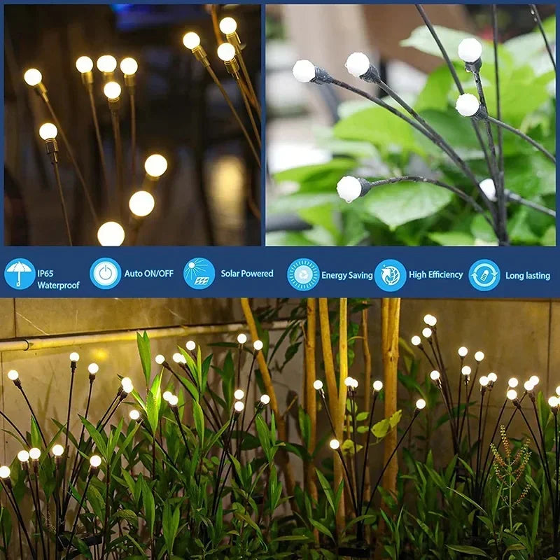 Solar Garten Glühwürmchen Lichter – Neue verbesserte solarbetriebene wasserdichte Außenbeleuchtung für Garten Dekoration Kaufschwan®