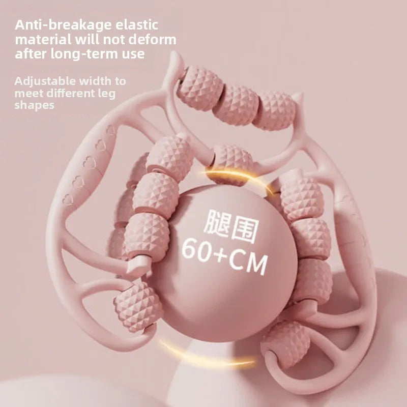 28-Rad-Ringförmiger Bein-Klemm-Massager | Anti-Cellulite & Körper-Slimming-Roller Kaufschwan® Typ2-Gelb
