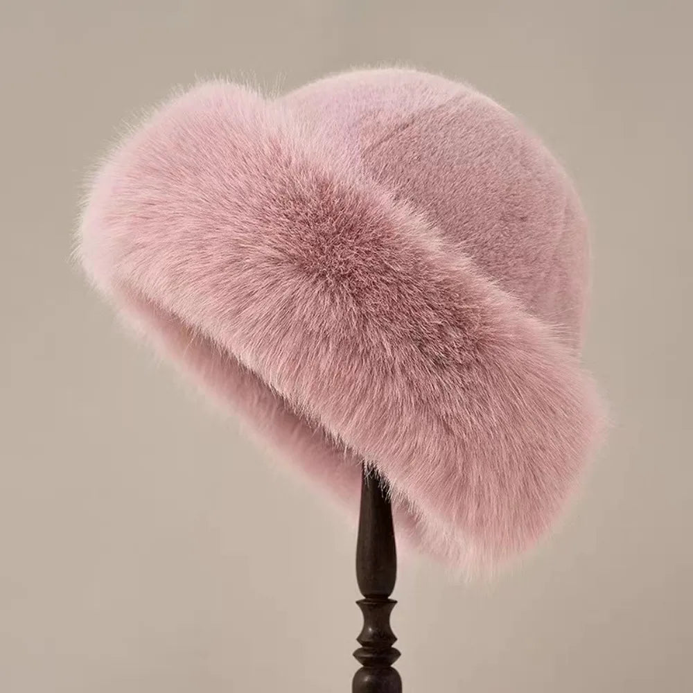 Damen Flauschige Mütze – Warme Wintermütze | Plüsch Mütze für Kalte Schneetage Kaufschwan®