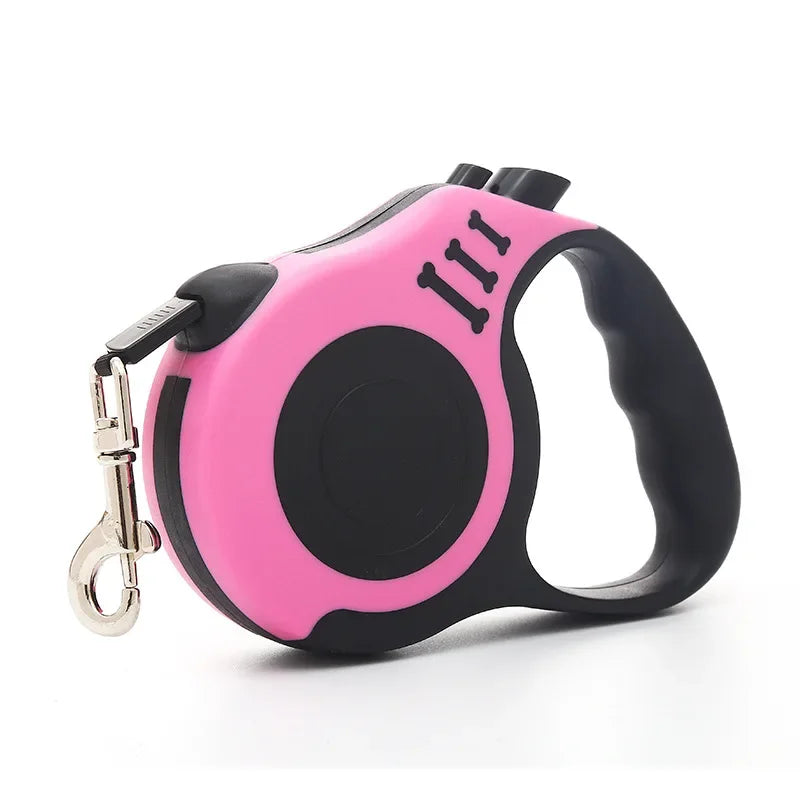 3M 5M Ausziehbare Hundeleine Automatische Flexible Nylon Rollleine für Kleine Mittelgroße Hunde Kaufschwan® Rosa 3M