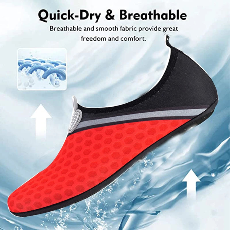 Unisex Aqua Wasserschuhe – Atmungsaktive Schwimmschuhe für Strand, Barfuß & Waten Kaufschwan®