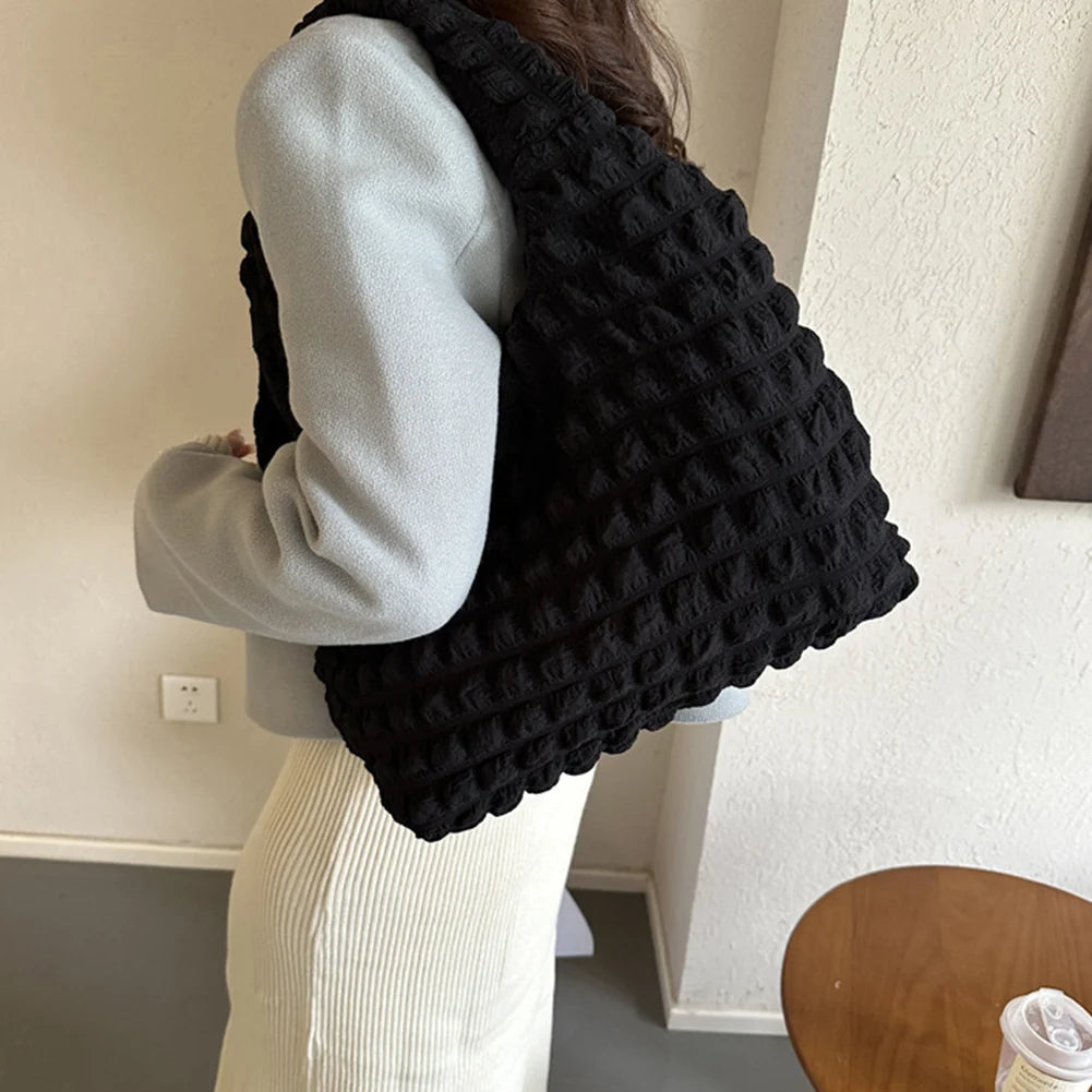 Elegante Falten Cloud Handtasche – Damen Schultertasche in Bonbonfarben | Große Kapazität Tote Bag für Alltag & Shopping