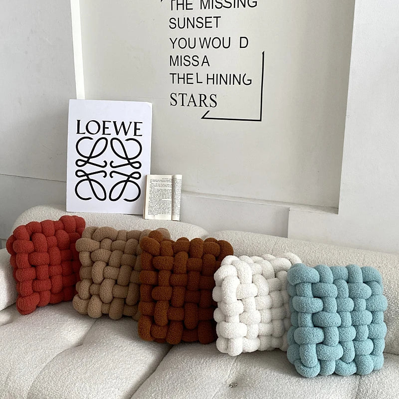 Luxuriöses Kissen für Wohnzimmer | Weicher Lammfell Dekokissen für Sofa & Stuhl | Komfortables Sitzkissen für Zuhause Kaufschwan®