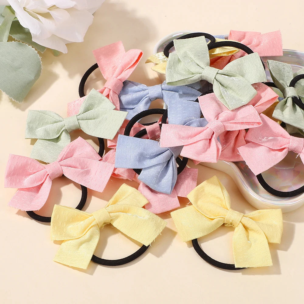 20 Stück Bunte Elastische Haargummis für Kinder & Mädchen | Niedliche Scrunchies mit Schleife | Baby Haaraccessoires & Haarschmuck Kaufschwan®