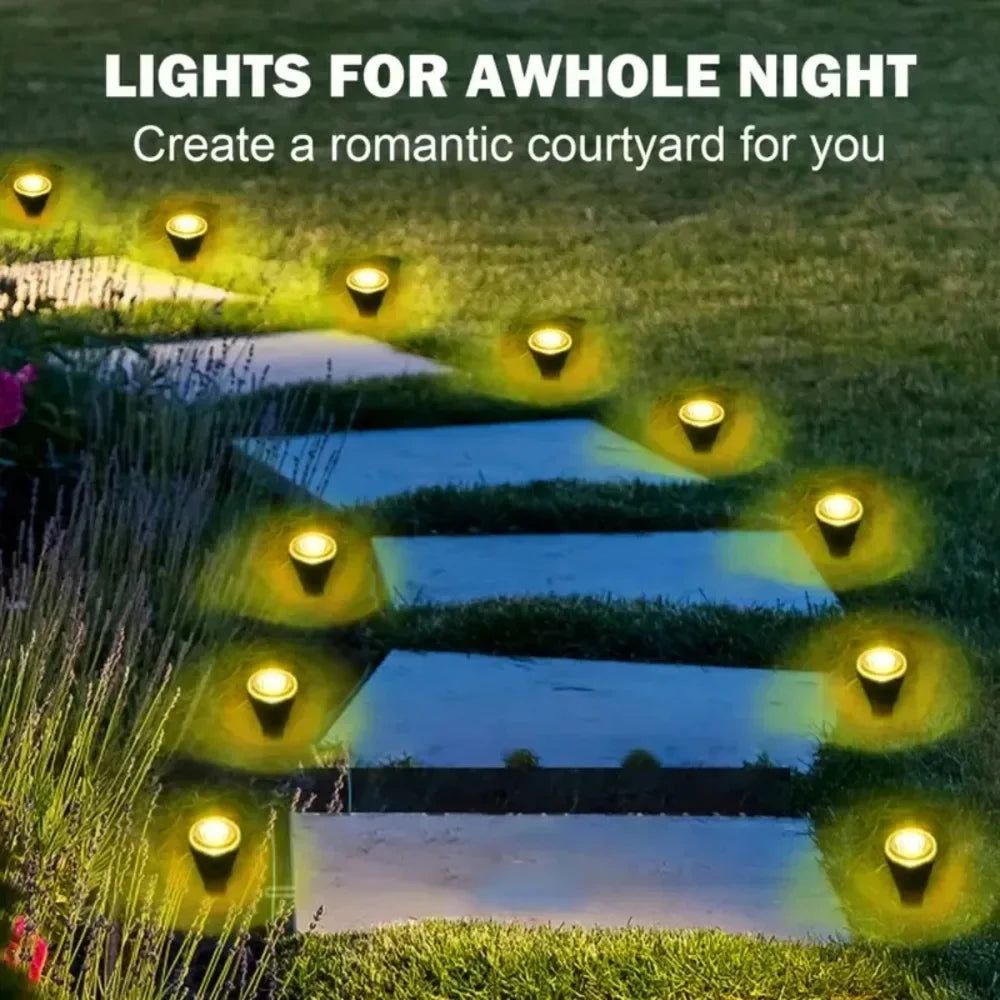 Solarbetriebene Garten-Lichterkette – Wasserdichte LED-Dekoleuchten für Rasen, Wege, Camping, Geburtstage & Feiertage Kaufschwan®