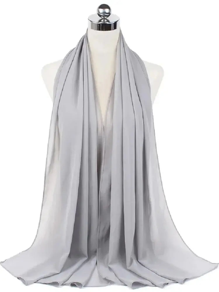 Damen Hijab aus Chiffon – Sofort Tragbares Kopftuch | Einfarbiger Instant Hijab Schal, Arabischer Wrap & Islamischer Schal