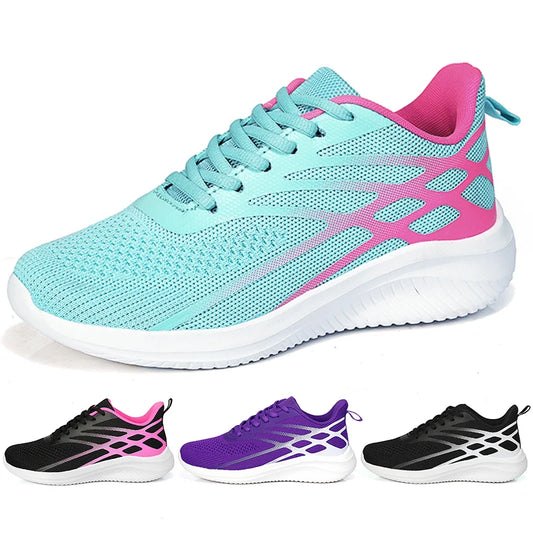 Frühling Damen Laufschuhe – Flying Woven Sneaker | Leichte, Atmungsaktive & Bequeme Sportschuhe für Alltag & Freizeit Kaufschwan®
