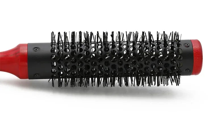 Professionelle Antistatische Rundbürste – Wildschweinborsten Föhn- & Lockenbürste | Styling-Tool für Lockiges Haar & Salon