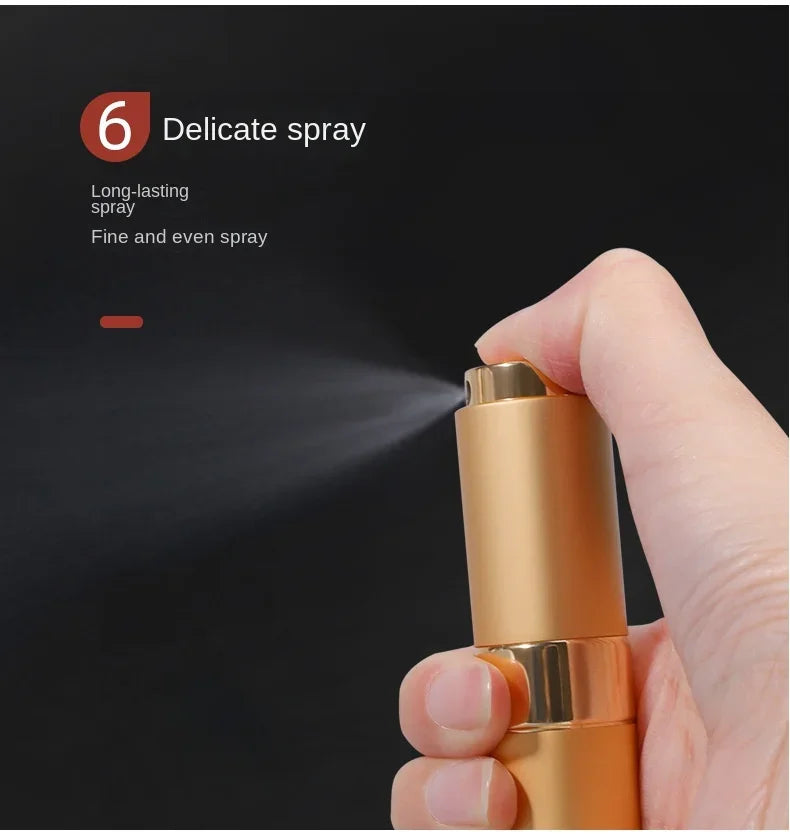 Perfume Refill Bottle 8ml Metal Aluminum Refillable Perfume Bottle Spray Bottle Portable Atomizer Perfume Travel Kaufschwan®