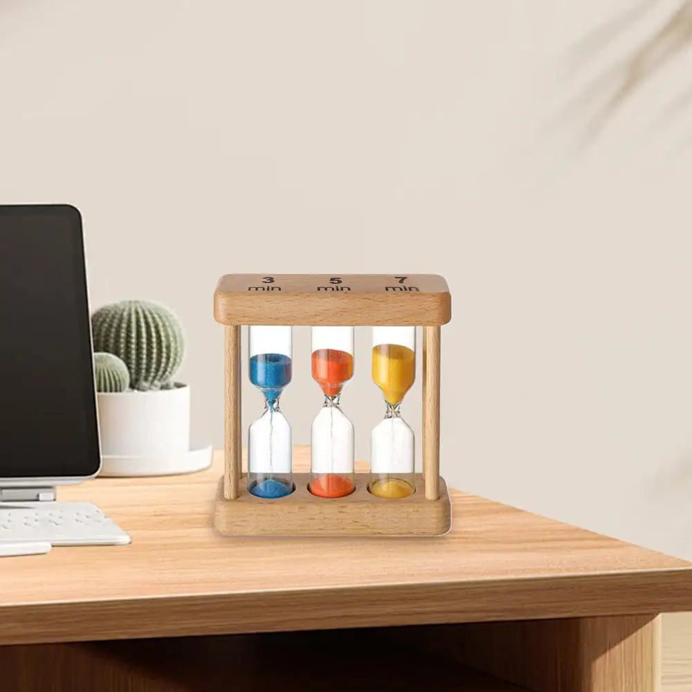 Holz Sanduhr Set – Multifunktionaler Sand Timer für Küche, Unterricht, Sport & Home Office Dekoration