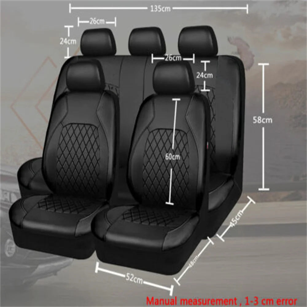 Universeller Autositzbezug aus PU-Leder – Rundum-Schutz Sitzkissen für Auto, SUV & Pickup Kaufschwan®