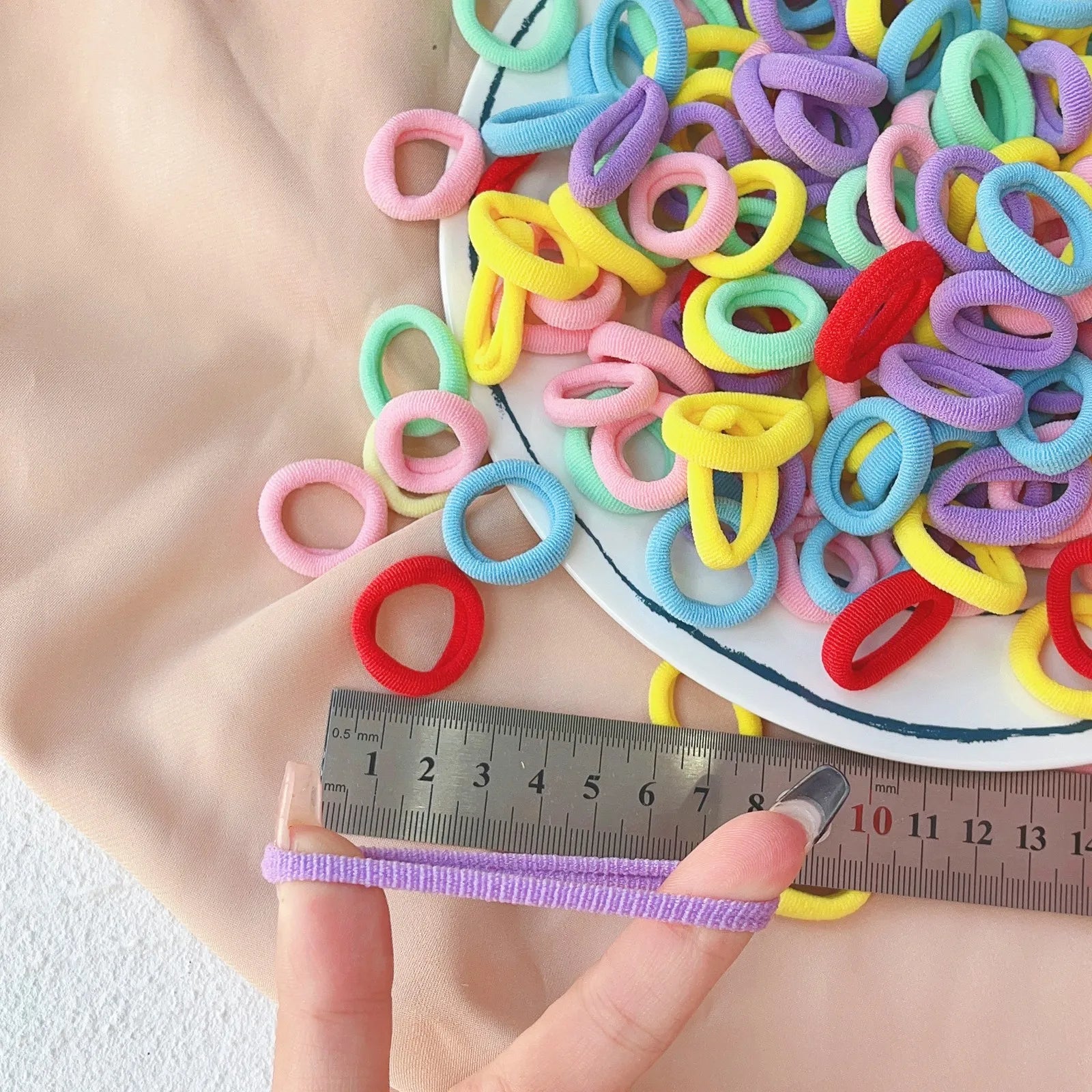 20/50 Stück Elastische Haargummis für Kinder | Bunte Süße Scrunchies & Haargummis für Mädchen & Babys | Weiche Haar-Accessoires Kaufschwan®