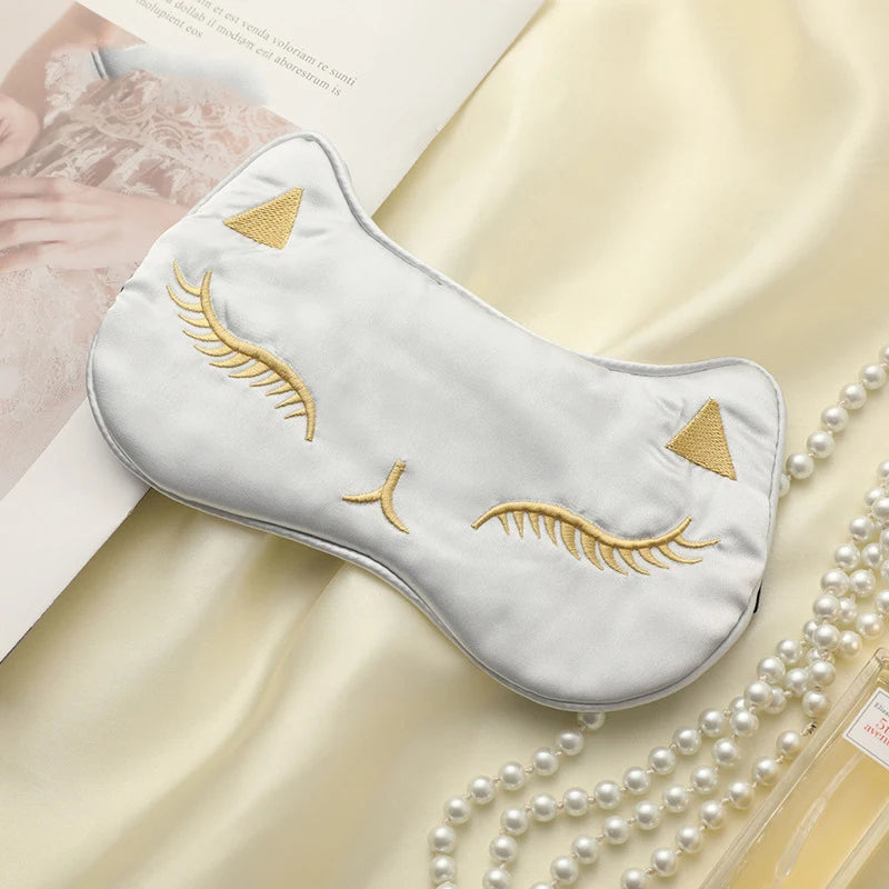 Katzen Design-Schlafmaske | Nachtmaske Augenabdeckung | Glatte & Atmungsaktive Augenbinde für Damen & Herren | Fuchs-Design für Reisen & Entspannung Kaufschwan®