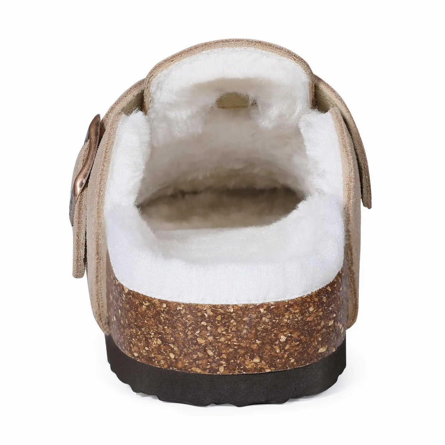 Klassische Winter-Pantoffeln | Unisex Fell-Suede Clogs | Kuschelige Hausschuhe mit Verstellbarer Schnalle & Kork-Fußbett Kaufschwan®