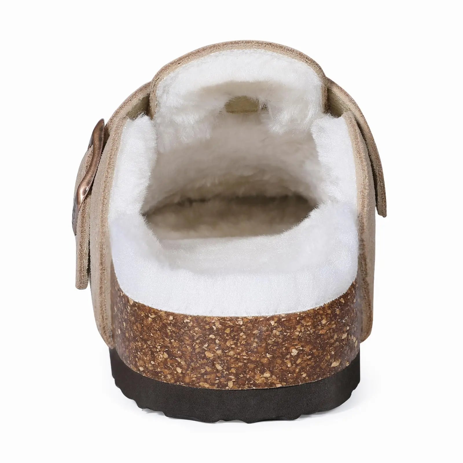 Klassische Winter-Pantoffeln | Unisex Fell-Suede Clogs | Kuschelige Hausschuhe mit Verstellbarer Schnalle & Kork-Fußbett Kaufschwan®