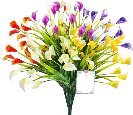 Künstliche Hufeisenlilien für Außenbereiche – UV-beständige Kunststoffblumen für Herbst | Gartendeko, Balkon & Wohnraumgestaltung Kaufschwan®